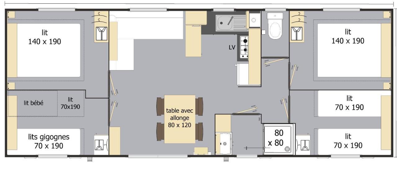 Mobil Home Xxl 4 Chambres - Camping Du Vieux Moulin Vensac Esterno foto